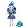 Mattel FXM74 Энчантималс Кукла Пэттер Павлина с любимой зверушкой, 15 см