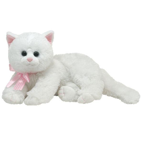 TY 10036 Classic Мягкая игрушка Кошка Crystal белая, 25 см