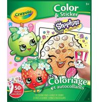 Crayola 04-5854 Раскраска с наклейками Шопкинс, 32 страницы, 50 наклеек
