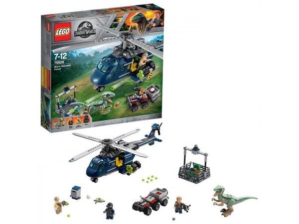 Lego Jurassic World 75928 Конструктор Лего Мир Юрского Периода Погоня за Блю на вертолёте, 397 деталей