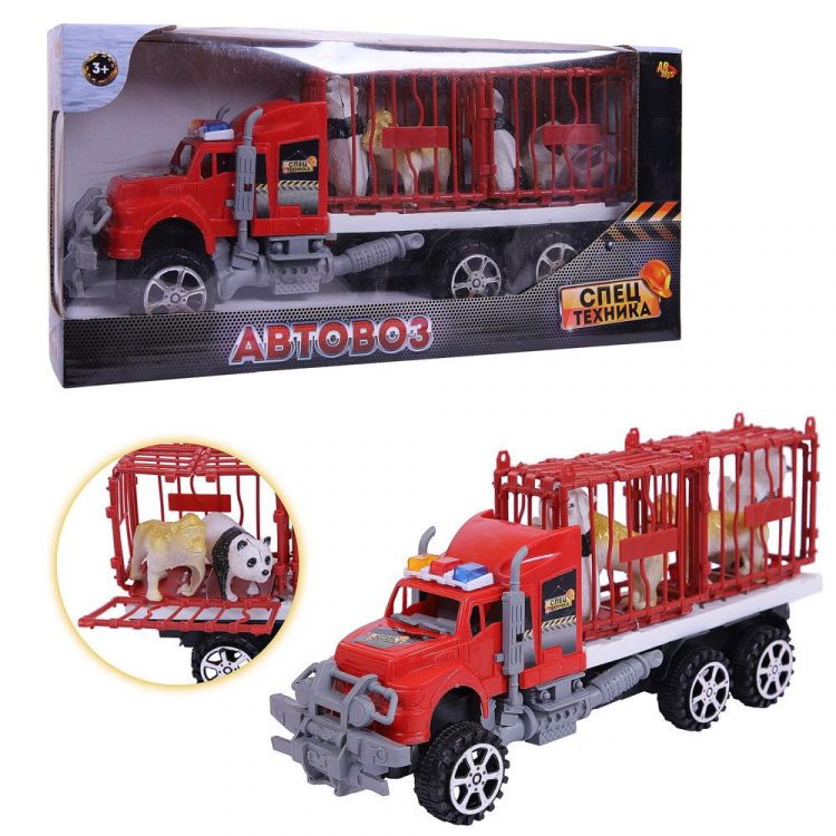 ABtoys (АБтойс) C-00369 Спецтехника. Автовоз с четырьмя фигурками животных
