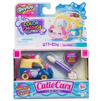 Moose 57130 Машинка Cutie Car S3, меняющая цвет с кисточкой и фигуркой Шопкинс, Ice Rider