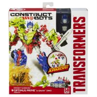 Hasbro A6165 Transformers Construct Bots Конструктор 3в1 Констракт-Боты: Воины, Оптимус Прайм и Динобот Гноу, 58 деталей