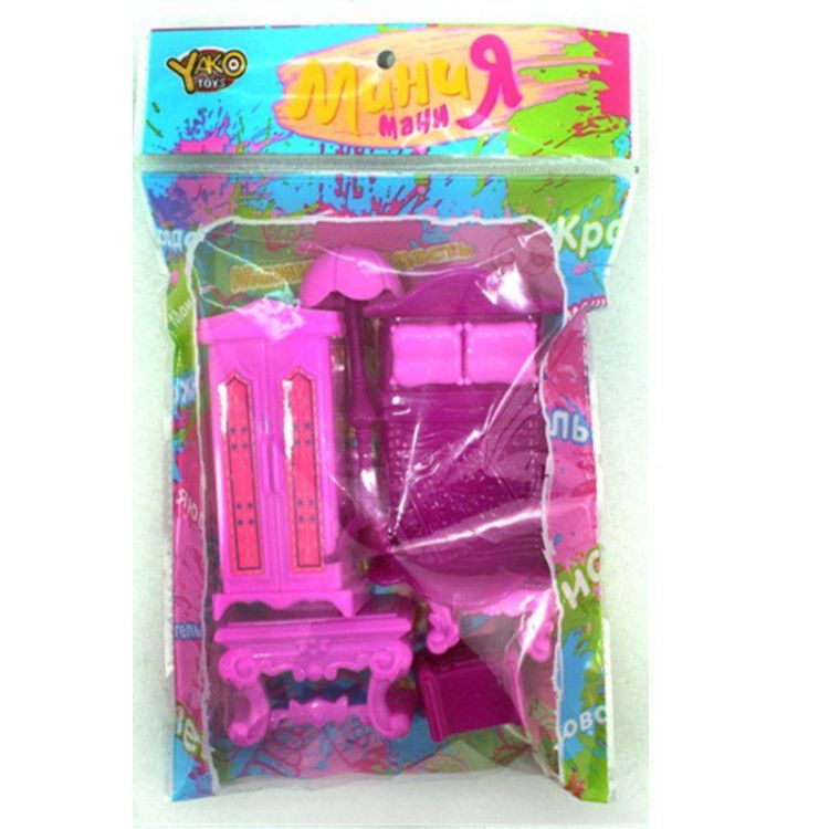 Yako Toys M6003 Набор мебели для куклы "Спальня", 7 предметов
