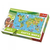 Trefl 15527 Пазлы Карта мира, 100 деталей