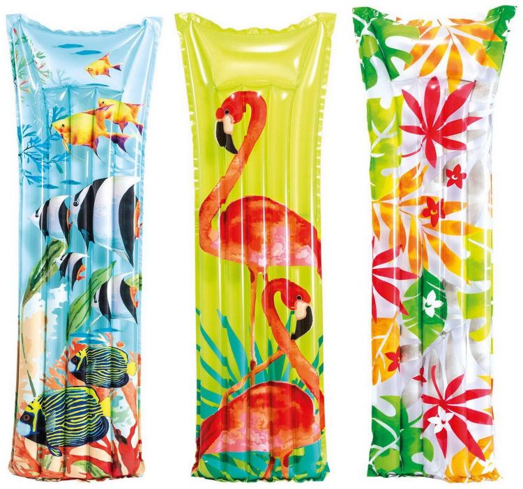 INTEX int59720NP Матрас надувной INTEX "Fashion Mats" (Модный), 3 цвета в ассортименте, 183x69 см
