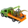 Технопарк SB-18-23-G+DINO(WB) Машинка Газон Next Эвакуатор и динозавр, инерционная, металлическая, 14,5 см