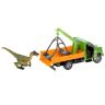 Технопарк SB-18-23-G+DINO(WB) Машинка Газон Next Эвакуатор и динозавр, инерционная, металлическая, 14,5 см