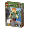 Lego Minecraft 21149 Конструктор Лего Майнкрафт  Большие фигурки, Алекс с цыплёнком, 160 деталей
