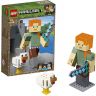 Lego Minecraft 21149 Конструктор Лего Майнкрафт  Большие фигурки, Алекс с цыплёнком, 160 деталей