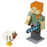 Lego Minecraft 21149 Конструктор Лего Майнкрафт  Большие фигурки, Алекс с цыплёнком, 160 деталей