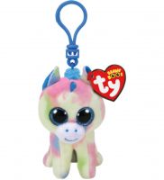 TY 35208 Beanie Boo's Брелок плюшевый Единорог Blitz, 12 см