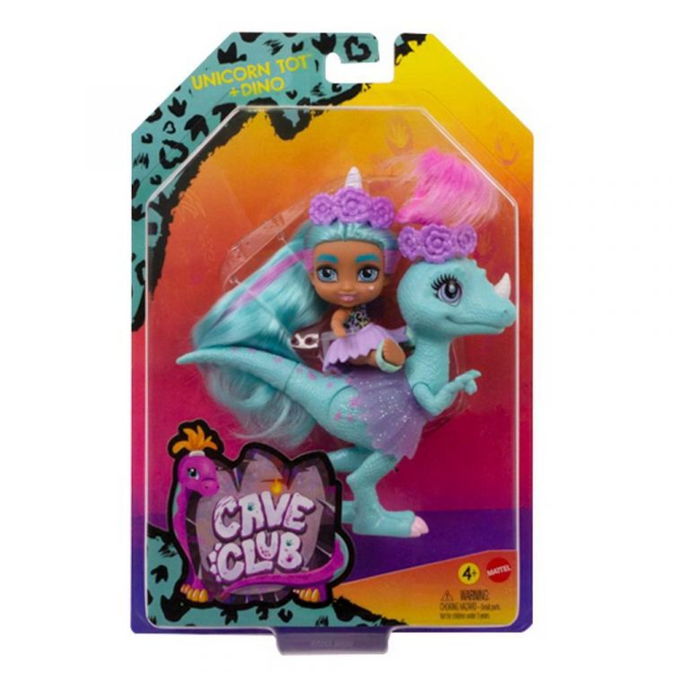 Mattel GXP22 Игровой набор Mattel Cave Club Пещерные малыши Кукла с динозавром