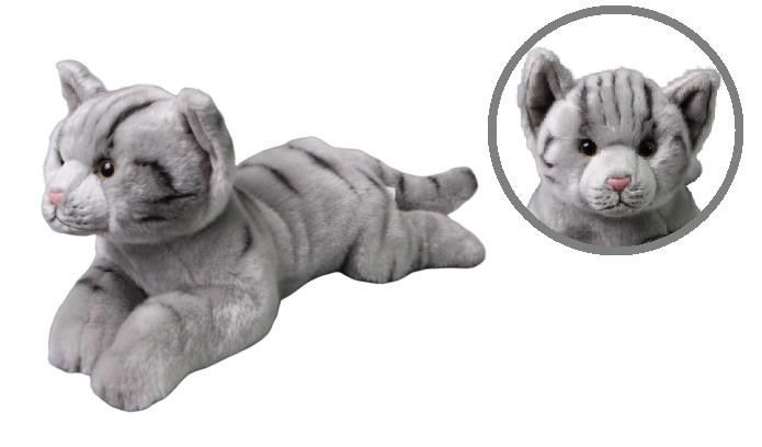 ABtoys M5138 Мягкая игрушка Котик серый, 35 см