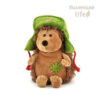 Orange toys OS079/20 Мягкая игрушка Ёжик Колюнчик в ушанке, 20 см