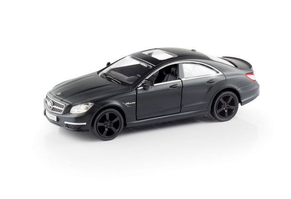 RMZ City 554995 Машина металлическая Mercedes Benz CLS 63 AMG,1:32, инерционная, черный матовый цвет