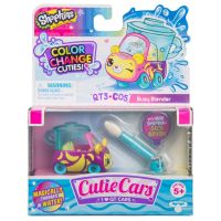 Moose 57131 Машинка Cutie Car S3, меняющая цвет с кисточкой и фигуркой Шопкинс, Busy Blender
