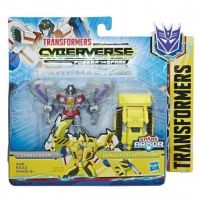 Hasbro E4219 Transformers Cyberverse Spark Armor Tрансформер Starscream & Demolition Destroyer, 13 см