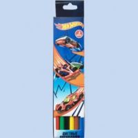 Centrum 88772 Карандаши цветные пластиковые 6 цветов "Hot Wheels", длинна 177 мм, в картонной упаковке с европодвесом