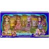 Mattel GYN57 Энчантималс Набор Друзья в Солнечной Саванне, 4 куклы с питомцами, 15 см