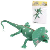 ABtoys (АБтойс) PT-01719 Фигурка Abtoys Юный натуралист Рептилии Ящерица (темно-зеленая с воротником), термопластичная резина