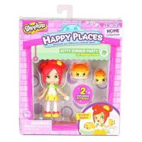 Moose 56410 Игровой набор Happy Places Кукла-малышка Shoppie Кристина Эпл "Праздничный ужин у котят"