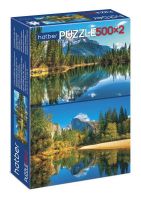 Hatber Д1000ПЗ2-14257 Пазлы Hatber Premium Горное озеро 500+500 элементов