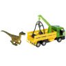 Технопарк SB-19-29+DINO(WB) Машинка Кamaz Эвакуатор и динозавр, инерционная, металлическая, 9 см