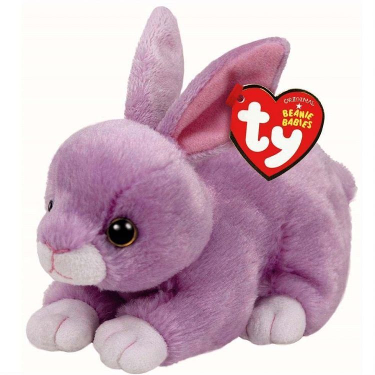TY 41179 Beanie Babies Мягкая игрушка Кролик Dash, сиреневый, 15 см