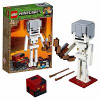 Lego Minecraft 21150 Конструктор Лего Майнкрафт Большие фигурки, скелет с кубом магмы, 142 детали
