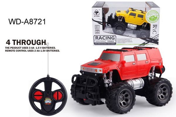 JUNFA 6142AG Машинка р/у 1:24, световые эффекты, цвета в ассорт. (красный, желтый) 24,5х14,5х14 см