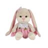 Maxitoys JL-256-20 Jack&Lin Мягкая игрушка Зайка Лин в розовом платьице с цветами, 20 см