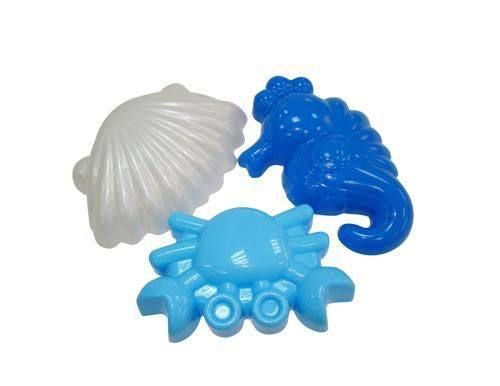 Формочки (краб №1 + морской конёк + ракушка №1) 15,5х10,5х8,5 см.