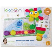 LALABOOM BL710 Игрушка развивающая "Lalaboom", Развивающая доска + 20 деталей в комплекте