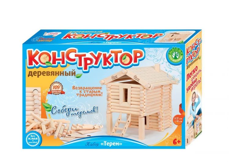 Русский сувенир 70000 Деревянный конструктор «Терем», 109 деталей