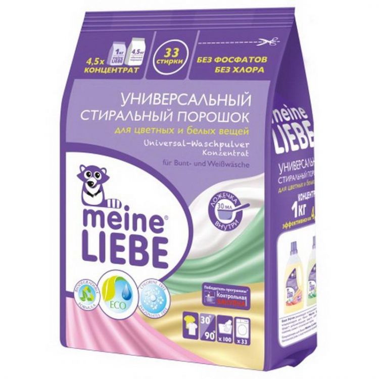 Meine Liebe ML31201 Стиральный порошок MEINE LIEBE концентрат, универсальный 1кг