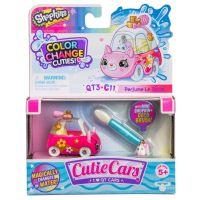 Moose 57132 Машинка Cutie Car S3, меняющая цвет с кисточкой и фигуркой Шопкинс, Perfume Le Zoom