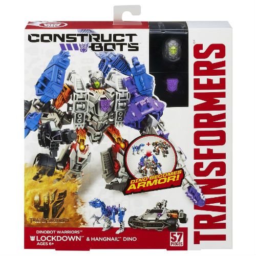 Hasbro A6167 Transformers Construct Bots Конструктор 3в1 Констракт-Боты: Войны, Локдаун и Когтистый Динозавр, 57 деталей