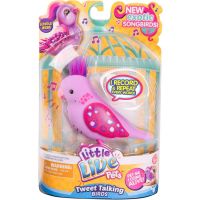 Moose 28236 Интерактивная птичка Little Live Pets, розовая с драгоценными камушками на крыльях