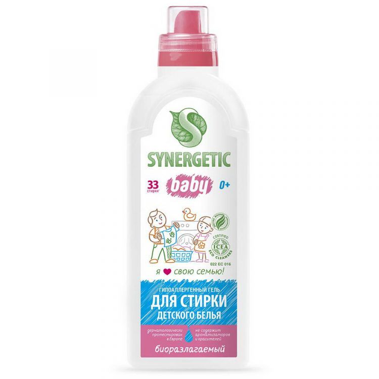 SYNERGETIC 109101 Гель для стирки SYNERGETIC Детского белья 1л