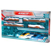 ABtoys (АБтойс) C-00406 Железная дорога Abtoys КОМЕТА Железнодорожный экспресс 214см (желтый поезд), со световыми и звуковыми эффектами