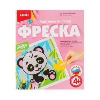 LORI Кп-062 Фреска. Картина из песка "Мишка панда"