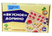 Десятое королевство 00770ДК Домино деревянное "Вкусное домино"