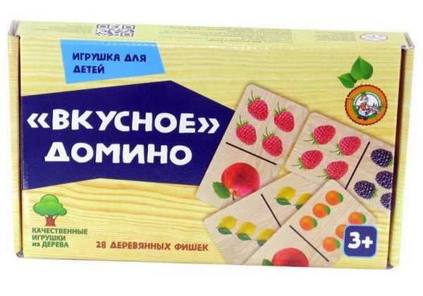 Десятое королевство 00770ДК Домино деревянное "Вкусное домино"