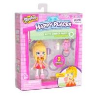 Moose 56411 Игровой набор Happy Places Кукла-малышка Shoppie Тиара Блестяшка "Праздничный ужин у котят"