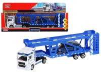 Технопарк TOWLONG-32POL-WH Машинка Автовоз с машиной Полиция, металлическая, 32 см