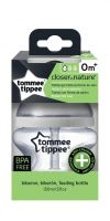 Tommee Tippee 42240581 Бутылочка для кормл., 150 мл с усиленным антиколиковым клапаном и индикатором темп., медл. поток