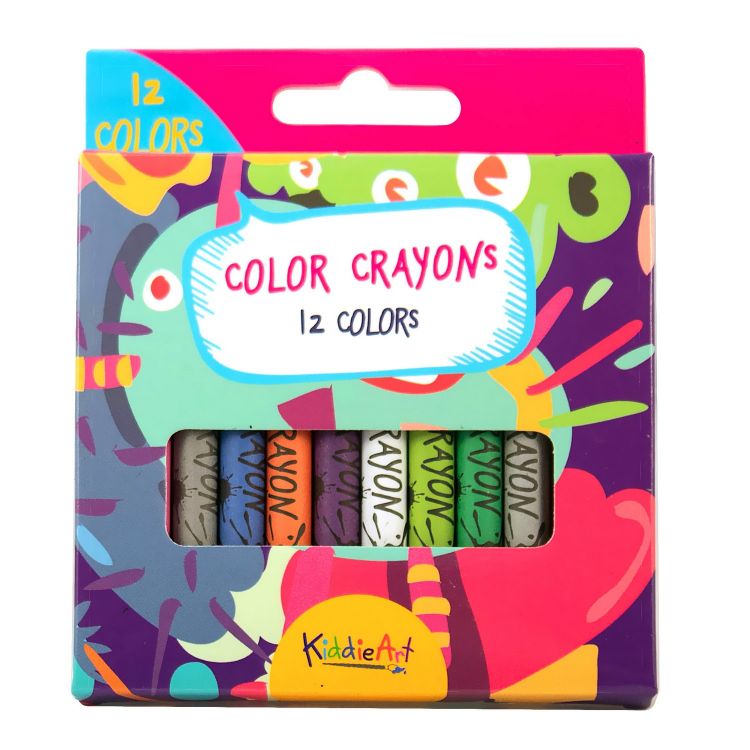 KiddieArt 4401 Набор восковых мелков, 12 штук