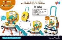 Junfa WK-D3126 Чемоданчик-парковка "Стоительная площадка", со световыми и звуковыми эффектами