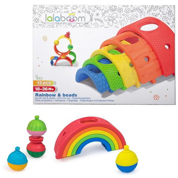 LALABOOM BL720 Игрушка развивающая "Lalaboom", Радужный конструктор (13 деталей в комплекте)